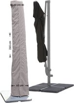 Raffles Covers Parasolhoes - Hoog: 265 cm - RUS265 - Waterdicht - Solution Dyed | UV-bestendig | Rits en stok | Trekkoord - Parasolhoes voor staande parasol