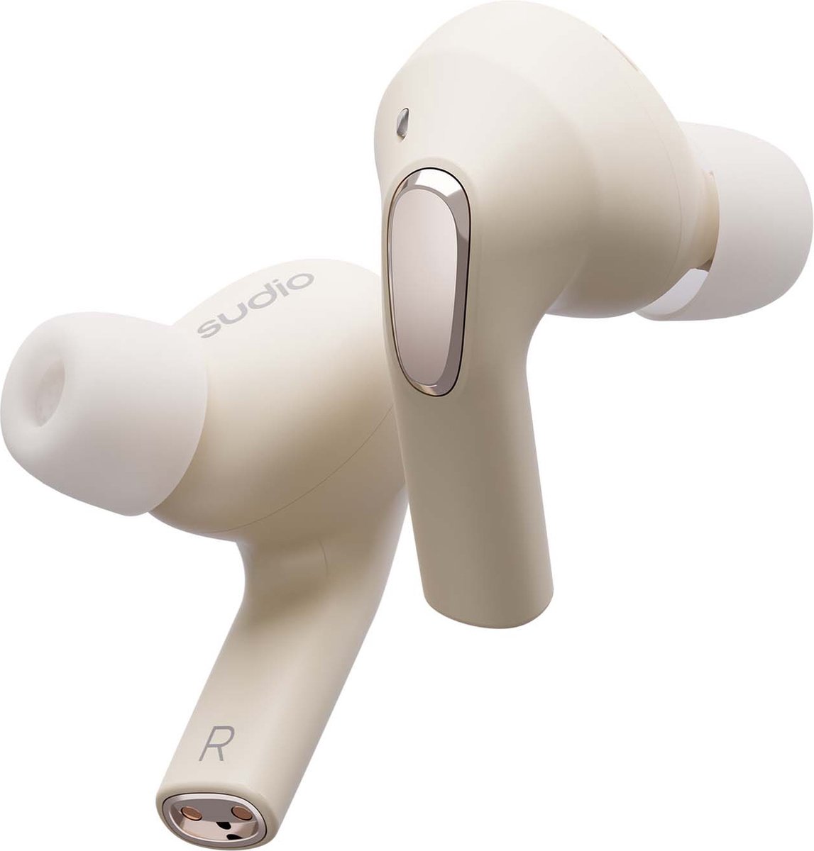 Sudio E2 in-ear true wireless earphones - draadloze oordopjes - met active noice cancellation (ANC) - beige