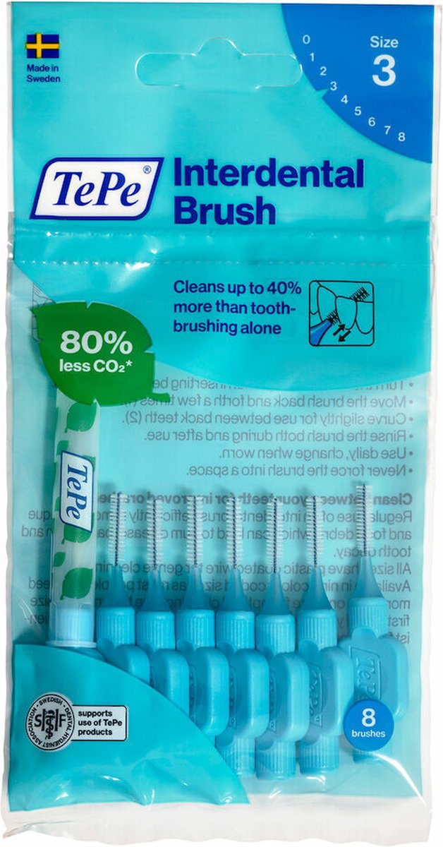 Goedkoopste 10x TePe Ragers 0,6 mm Blauw blister à 8 stuks