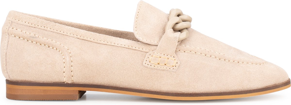PS Poelman JENNY Dames Loafers - Beige/Zand - Maat 39