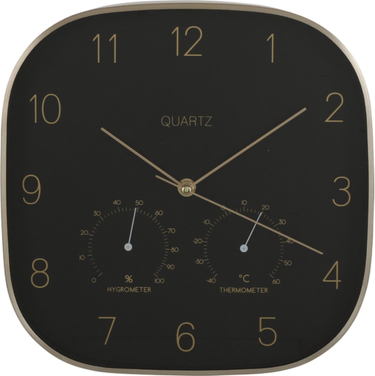 Klokken - Andy Wandklok Zwart - L29xb4,5xh29cm