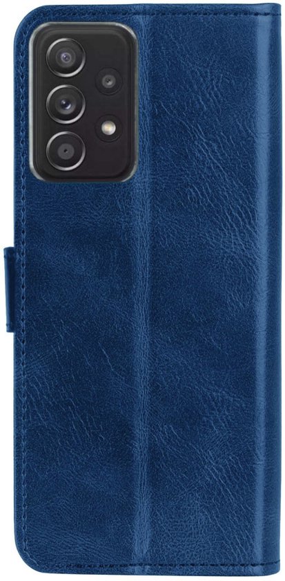 Samsung Galaxy A52 Case Bookcase Cover Flip Case Book Cover - Samsung A52 Case Book Case Case - Bleu Foncé