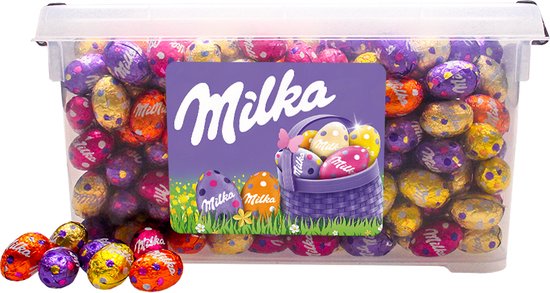 Bergbeklimmer lavendel meisje Milka paaseitjes – chocolade voor Pasen – 4kg | bol.com