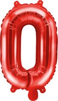 Folieballon letter O - 35cm rood