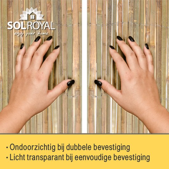 Sol Royal Privacy Scherm Bamboo Licht Glanzend 120x600 cm