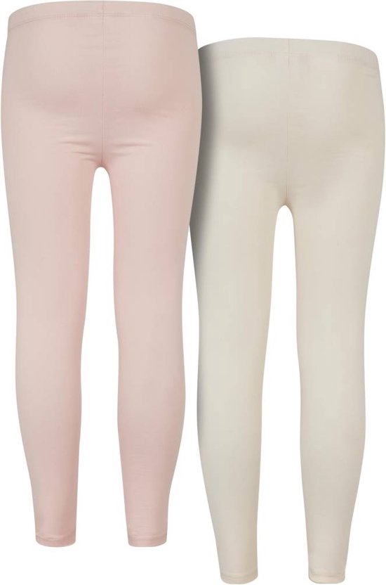 Urban Classics - Jersey 2-Pack Kinder Legging - Kids 134/140 - Wit/Roze