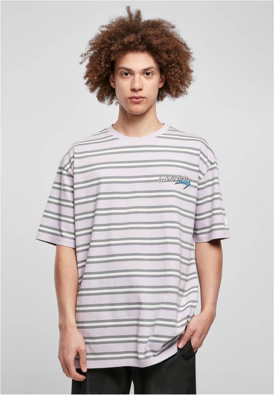 STARTER BLACK LABEL T-Shirt Uomo Oversize Strisce Sun Stripes, Cotone Tinto In Filato