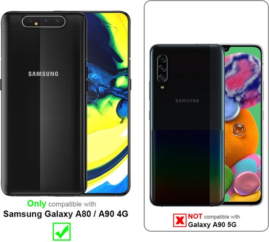 Étui Cadorabo pour Samsung Galaxy A80 / A90 4G en ROUGE CARMINE - Housse de protection avec fermeture magnétique, fonction support et poche pour cartes Book Case Cover Etui