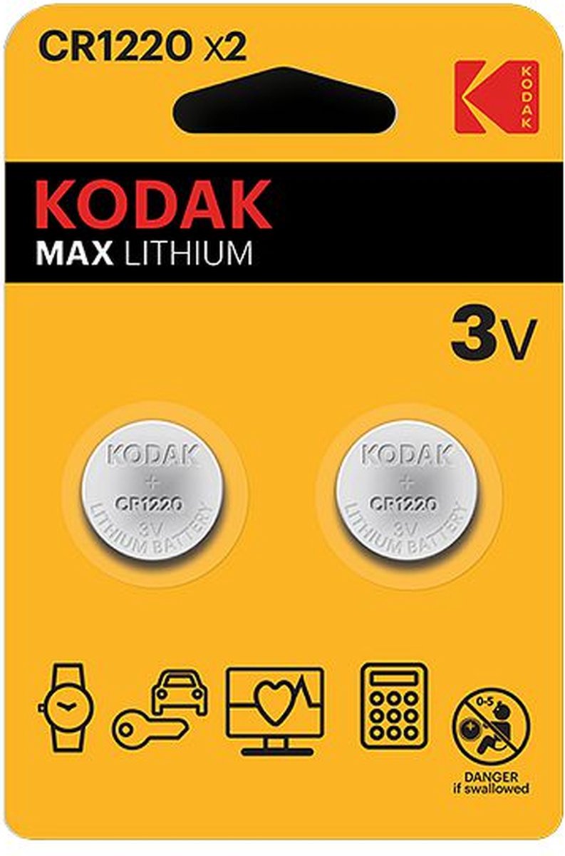 Kodak CR1220 Wegwerpbatterij Lithium
