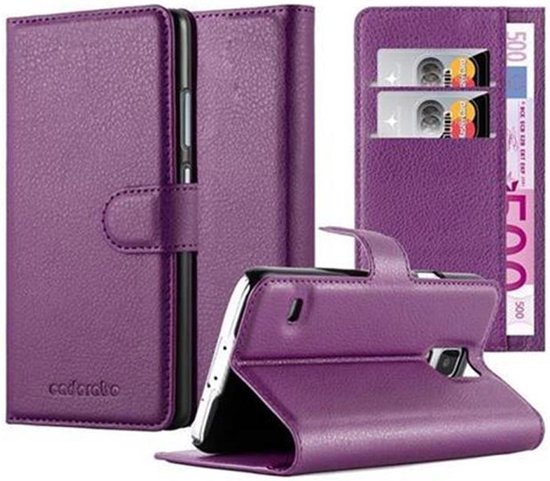 Coque Cadorabo pour Samsung Galaxy S5 / S5 NEO en MANGANÈSE VIOLET - Coque de protection avec fermeture magnétique