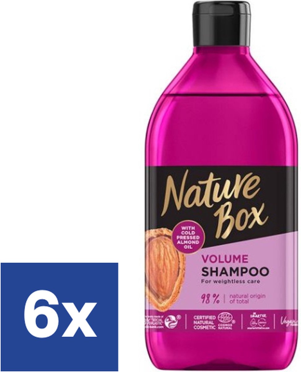Nature Box Amandel Olie Volume Shampoo - 6 x 385 ml