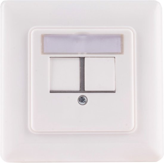 Wandcontactdoos voor 2 Keystone modules / wit (RAL9016) | bol.com