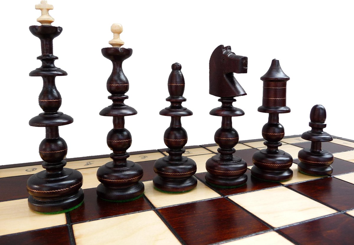 Chess the Game - Schaakspel - Hout - Handgemaakt - Groot Schaakbord