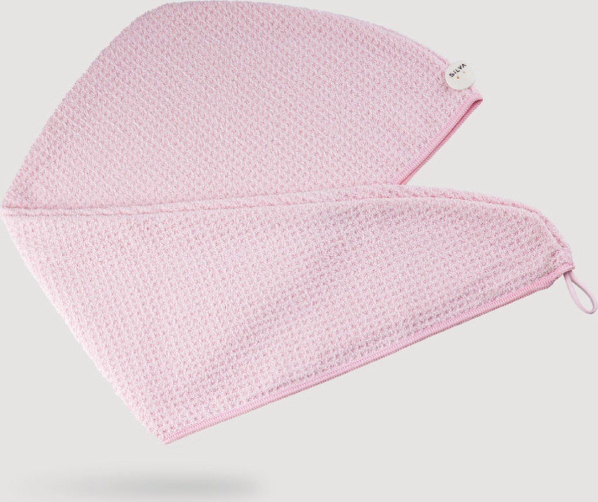 Silva - Haarhanddoek - Microvezel Handdoek - Microvezel Handdoek Haar - Alle Haa rtypen - 25x70cm - ROZE