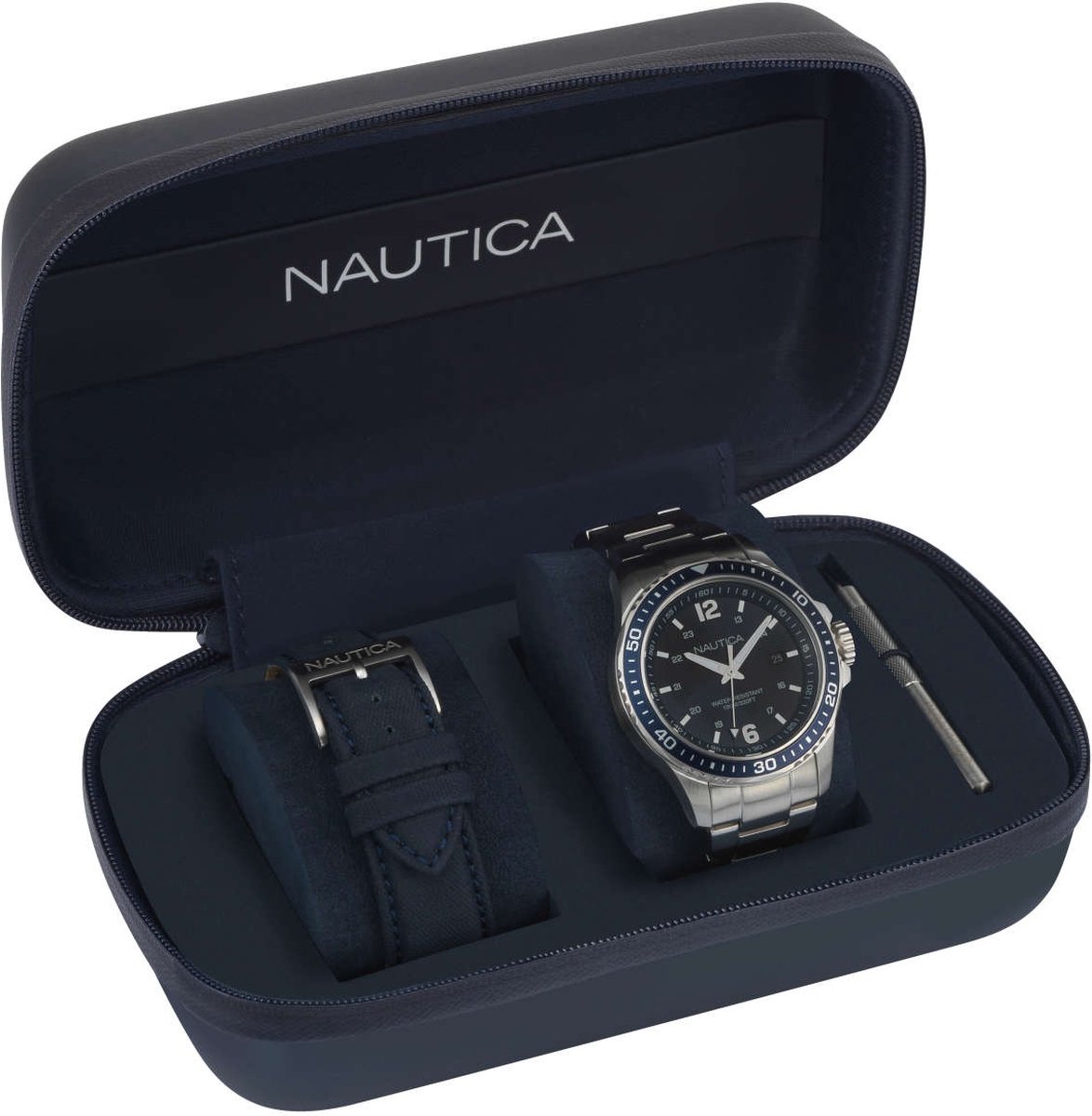 Nautica Freeboard NAPFRB013 Cadeauset met extra horlogebandje
