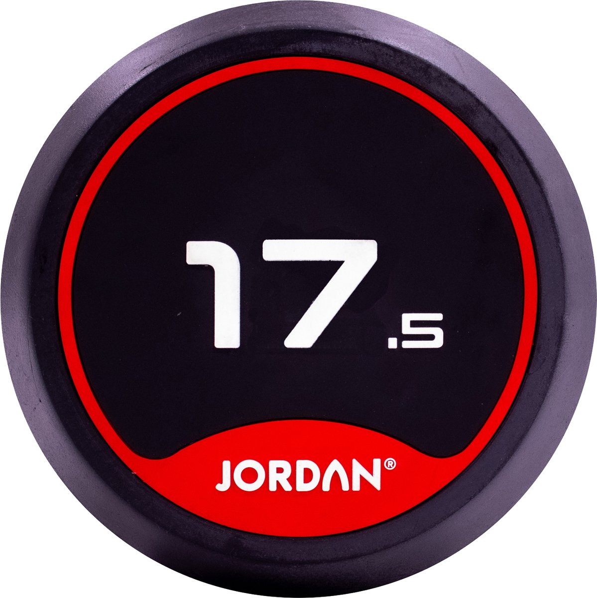Jordan Fitness 17.5kg Rubber Dumbbells (Pair) - Red