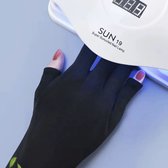 Hiden | Nagel handschoenen - UV-bescherming - Herbruikbare handschoenen - Manicure-accessoires - Nagelverzorging | Zwart