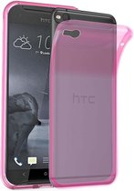 Cadorabo Hoesje geschikt voor HTC ONE X9 in TRANSPARANT ROZE - Beschermhoes gemaakt van flexibel TPU Silicone Case Cover