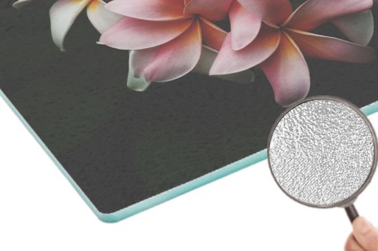 Planche à découper en Verres - 28x20 - Fleurs - Rose - Zwart - Flora - Botanique - Planches à découper en Glas