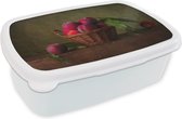 Boîte à Pain Wit - Lunch Box - Boîte à Pain - Panier - Prune - Rose - Rustique - Fruit - Nature Morte - 18x12x6 cm - Adultes