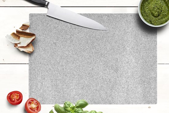 Planche à découper en Verres - 39x28 - Granit - Structure - Grijs - Design - Planches à découper en Glas
