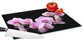Glazen Snijplank - 39x28 - Orchidee - Bloemen - Roze - Flora - Snijplanken Glas