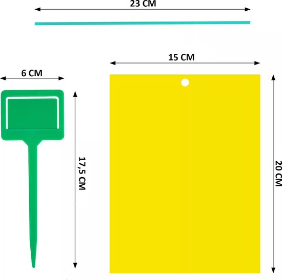 Fruitvliegjes vanger - Rouwvliegjes bestrijden - 20 vellen - Vliegenvanger - 15 x 20 cm vellen - VATESI
