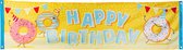 Boland - Polyester banner Donut 'Happy Birthday' - Pastel - Pastel