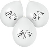 Boland - 6 Latex ballonnen Racing - Multi - Knoopballon