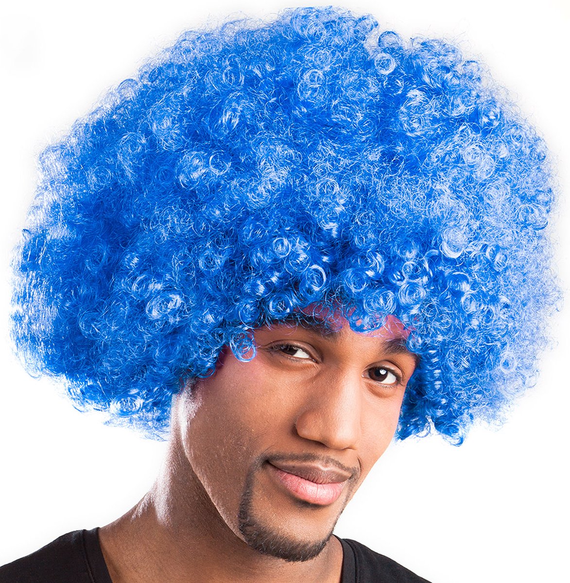 Boland - Pruik Groove blauw Blauw - Afro - Kort - Unisex - Danser/danseres - 70's, 80's & 90's - Disco — afbeelding 8