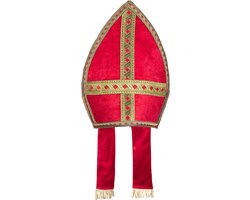 foto van Boland - Mijter Sinterklaas - Één maat - Volwassenen - Mannen - Sint & Piet - Pakjesavond - Intocht