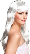Boland - Pruik Chique wit Wit - Golvend - Lang - Vrouwen - - Glitter and Glamour