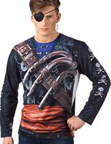 Boland - Fotorealistisch shirt Buccanneer - Multi - M - Volwassenen - Piraat