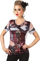 Boland - Fotorealistisch shirt Mrs Steampunk (S) - Volwassenen - - Steampunk