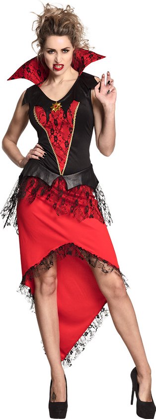 Boland - Kostuum Bloodthirsty queen (36/38 - in kledingzak) - Volwassenen - Vampier - Halloween verkleedkleding - Vampier