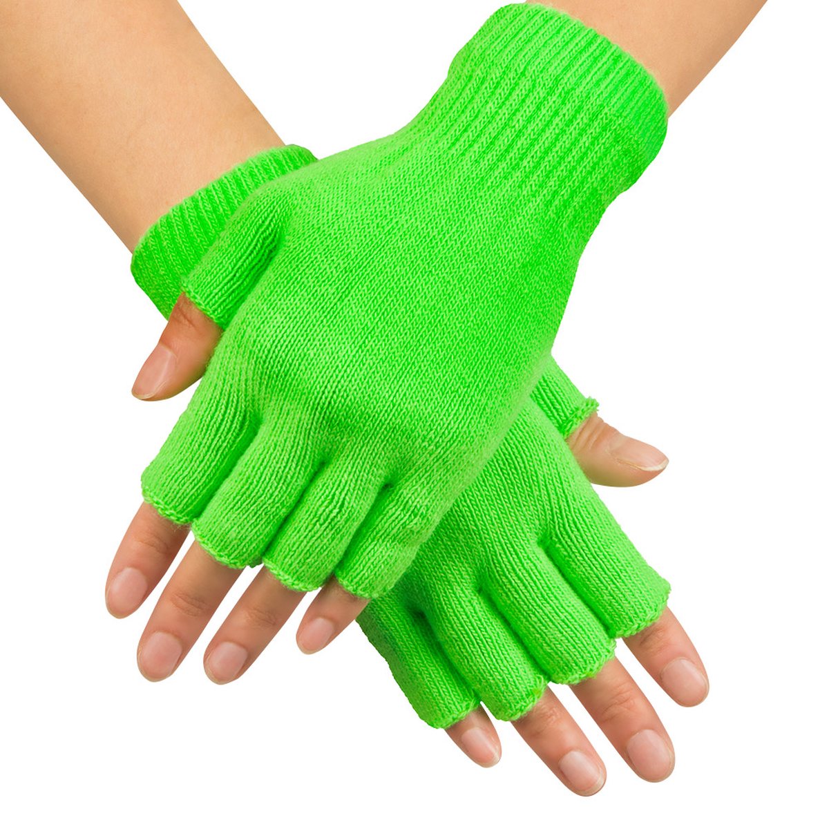 Vergelijkbaar Ik geloof Elektropositief Boland - Paar Vingerloze handschoenen Groen,Neon - Volwassenen - Unisex -  Hippie | bol.com