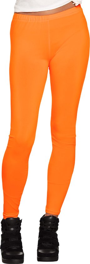 Boland - Legging Opaque neon oranje (M) - Volwassenen - Danser/danseres - 80's & 90's - Disco