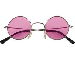 Boland - Partybril John roze Roze - Volwassenen - 60's & 70's - Hippies & Flower Power - 60's & 70's - Hippie & Flower Power