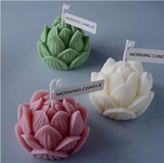 3D Siliconen lotus bloem mal - Kaarsmal - Zeepmal - Zelf kaarsen maken - Epoxy - Gips - 