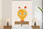 Behang kinderkamer - Fotobehang Robot - Gloeilamp - Gezicht - Antenne - Kinderen - Breedte 225 cm x hoogte 350 cm - Kinderbehang