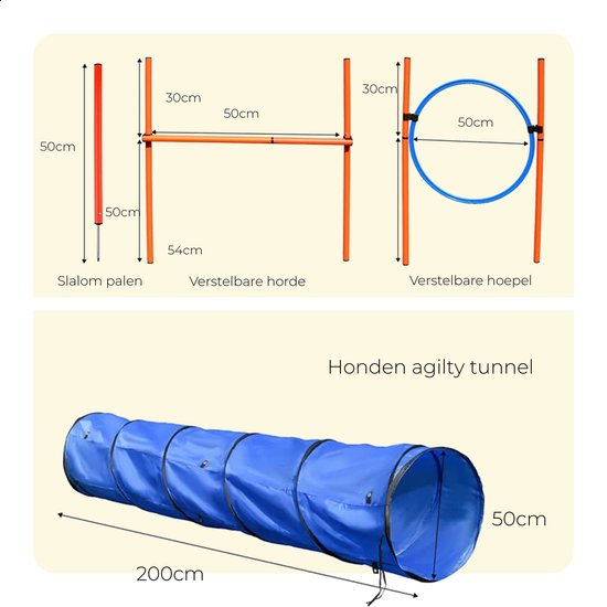 AYOO Agility voor de hond Hondentunnel Honden Agility Set Honden