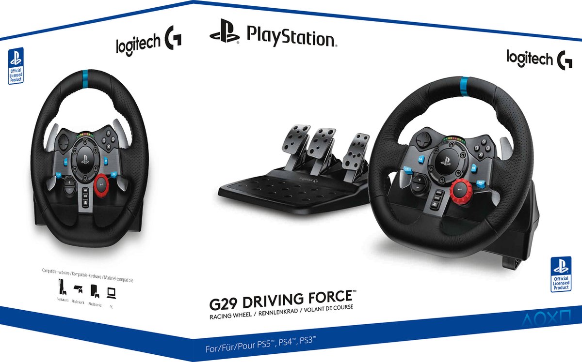 tolerantie Verwaand kas Logitech G29 - Driving Force Racestuur - PS4 + PS5 + PC | bol.com