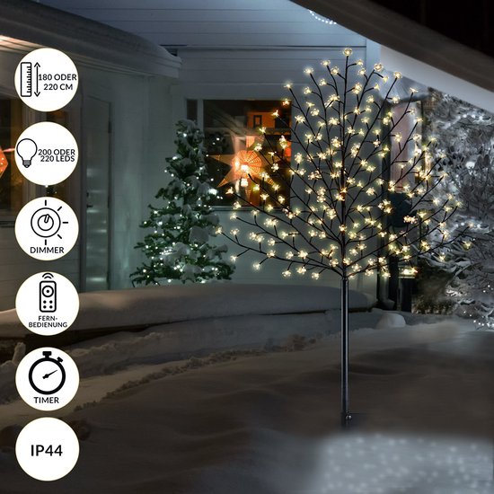 Kerstbloesem Boom Lichttak - 220 cm - 220 LEDs - Voor binnen of buiten - Merkloos