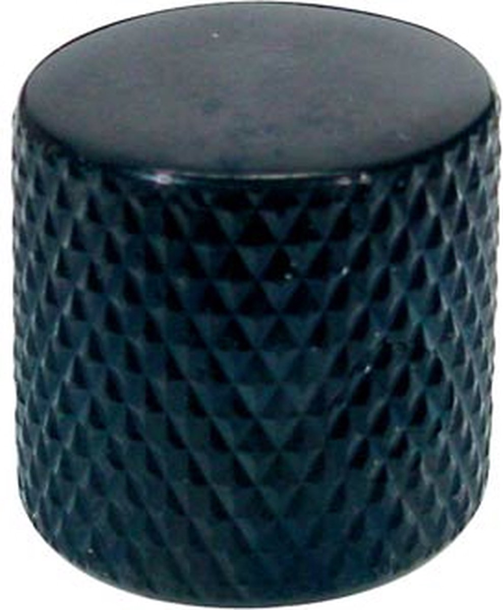 dome knob, metal, diam 19,0mmx19,0mm, push on, shaft size 6,0mm, black