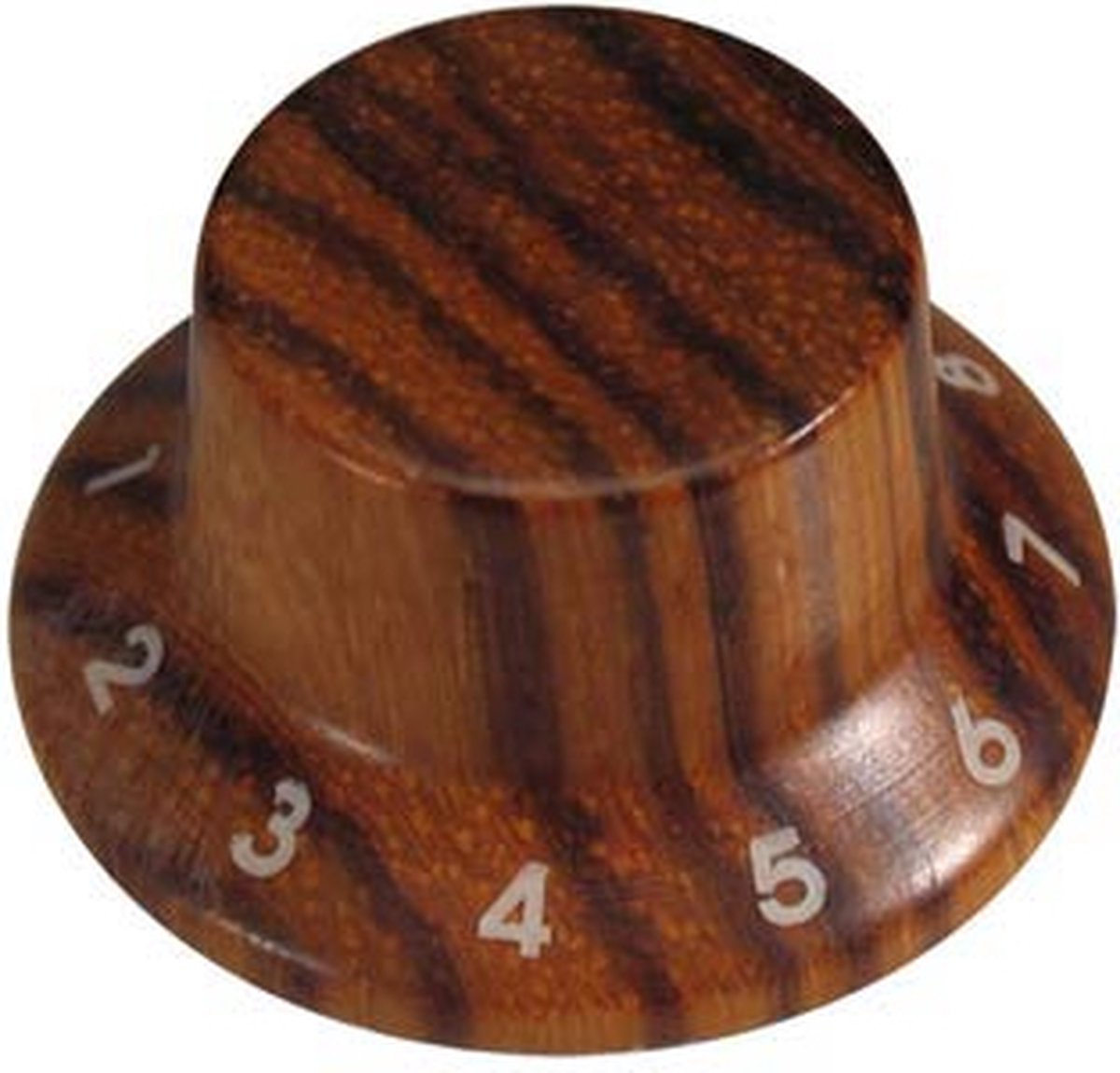 bell knob, wood, Stallion, 25x13mm, zebra