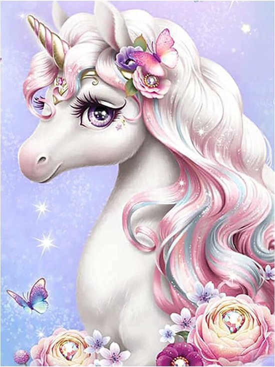 Lienz® Diamond Painting volwassenen 30x40cm – Eenhoorn – Princess – Pakket Volwassenen en kinderen