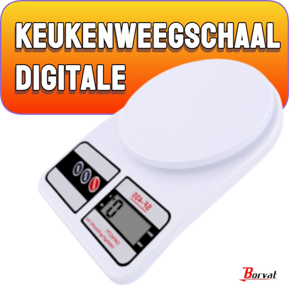 Borvat® | Professionele Digitale Elektronische Precisie Weegschaal Op Batterij - 1 Gram Tot 10 KG Nauwkeurig