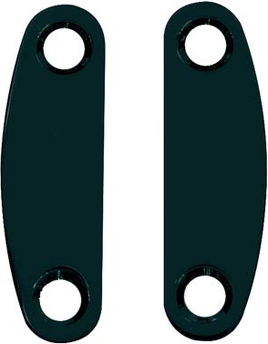Boston NP-82-B Nekommantingsplaten - Set van 2, Zwart, 50,5x15,1 mm