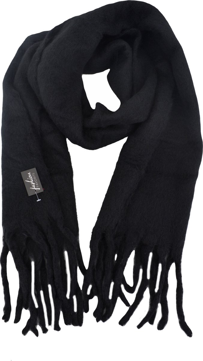 Winter Sjaal - Zwart | Polyester | 190 x 45 cm | Fashion Favorite