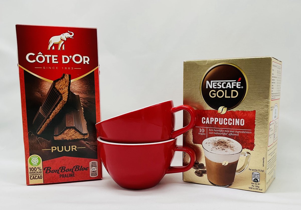 Giftbox Cappuccino - cadeaudoos koffie - geschenkset -Sinterklaas- kerstpakket-